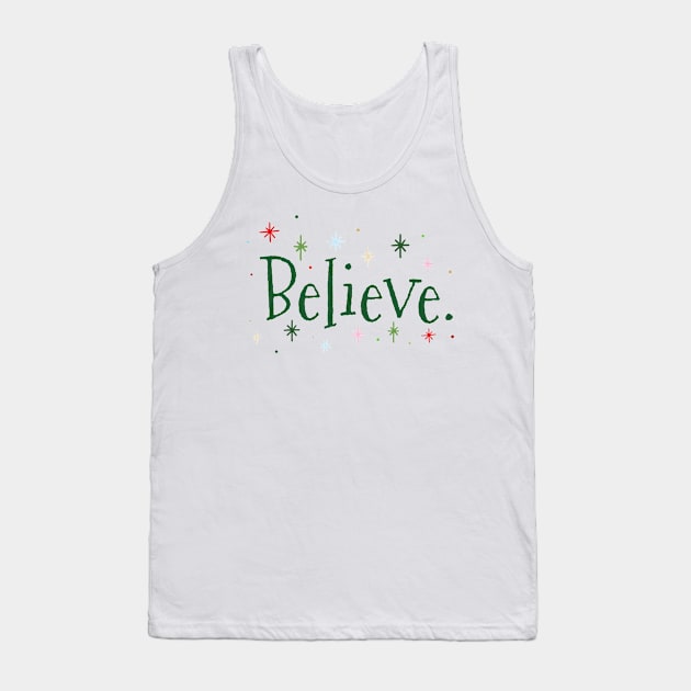 Believe in the mid century modern magic of Christmas! Tank Top by Penny Lane Designs Co.
